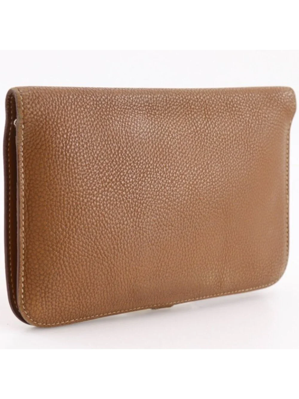 Hermes Dogon Taurillon Clemence Gold Brown I Wallet